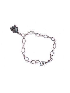 Sterling Silver Piano Charm Bracelet with Heart Locket